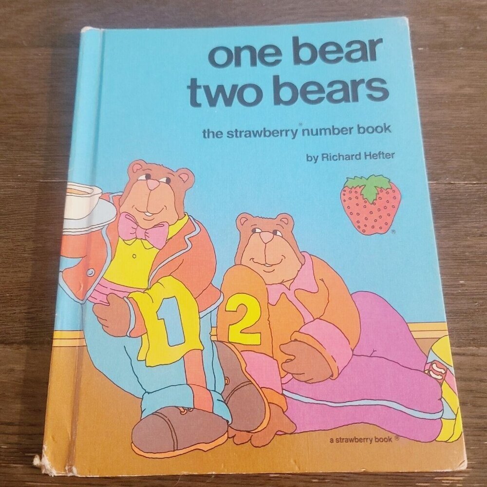 Vintage 1980 One Bear Two Bear The Strawberry Number Book By Richard Hefter